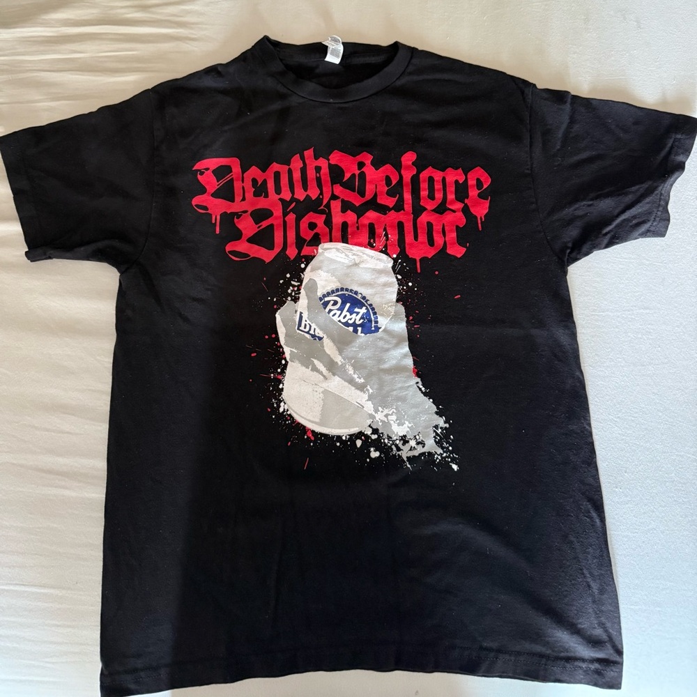 Death Before Dishonor This is Hardcore 2024 PBR Black T-Shirt Size Medium